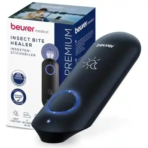Dispositivo Beurer BR90 para aliviar picaduras de insectos con calor y luz