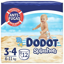 Dodot Pañales Acuaticos para la piscina  Splashers, Talla 3-4 - 96 pañales