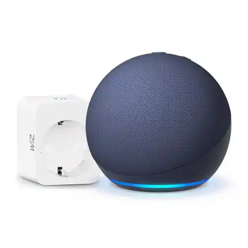 Echo Dot (5ª generación) + Enchufe Inteligente WiZ compatible con Alexa