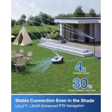 ECOVACS Goat O800 RTK Care Kit - Cortacésped Inalámbrico 800 m², RTK+Visión Lidar, Cartografía Automática