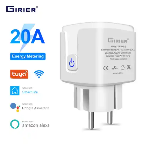 Enchufe domótico WiFi 20A Alexa Google Tuya