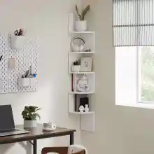 Estantería Esquinera de Pared 5 Niveles