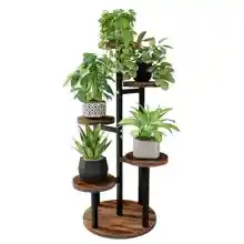 Estantería para plantas Bamworld de madera, 5 niveles, para interior y exterior