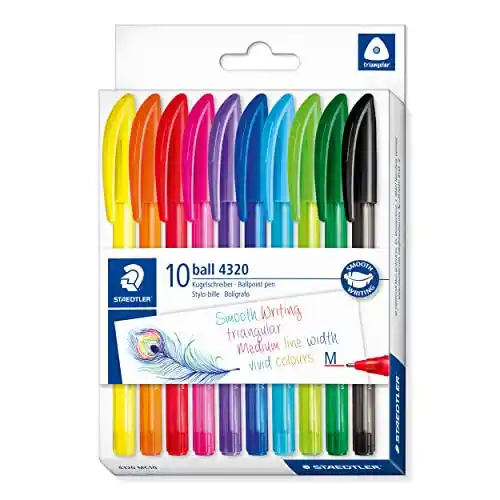 Estuche con 10 Bolígrafos Línea M Staedtler