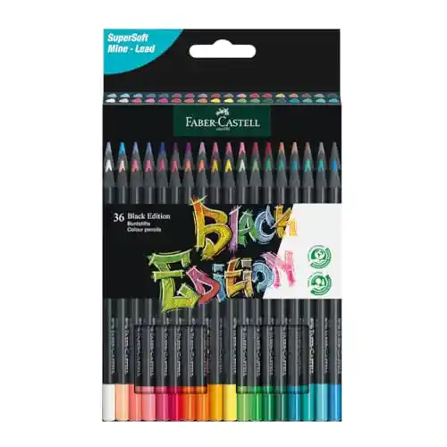 Estuche de 36 lápices de colores Faber-Castell Black Edition