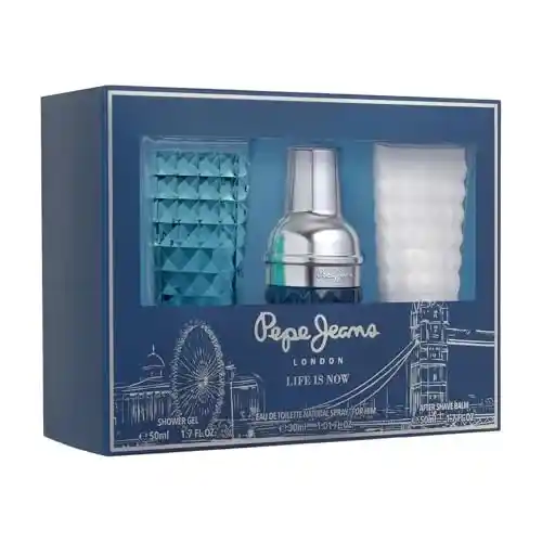 Estuche de regalo Pepe Jeans Life Is Now for Him (EDT 30ml, After Shave 50ml, Gel 50ml)