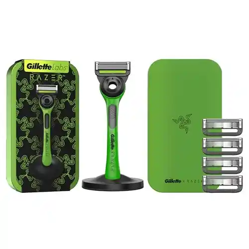 Estuche Gillette Labs Razer con maquinilla, 5 cuchillas y base magnética