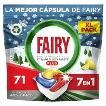 Fairy Platinum Plus Limón - 71 Cápsulas Lavavajillas