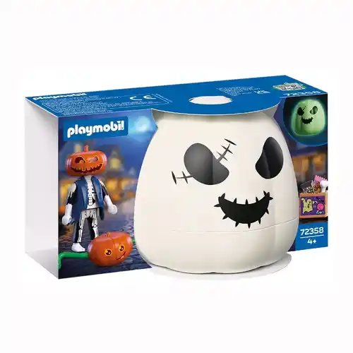 Figura Playmobil Calabaza Cabeza de Calabaza con accesorios para Halloween