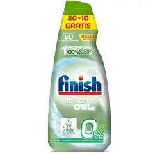 Finish Power Gel 0% Detergente Lavavajillas 60 Lavados