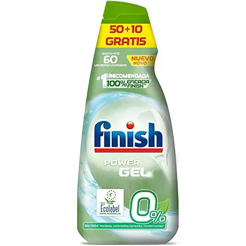 Finish Power Gel 0% Detergente Lavavajillas 60 Lavados