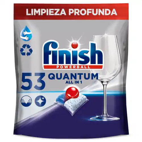 Finish Quantum All in 1 Pastillas para lavavajillas Regular 53 pastillas