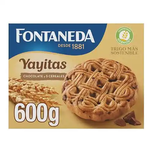 Galletas Fontaneda Yayitas 5 Cereales con Pepitas de Chocolate 600g