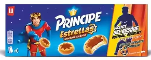 Galletas Príncipe Estrellas Rellenas de Crema de Leche y Cubiertas de Chocolate con Leche en Forma de Estrella 225g