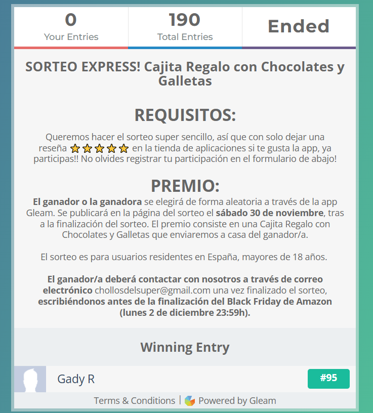 ganadora-sorteo-express-black-friday-chollosdelsuper