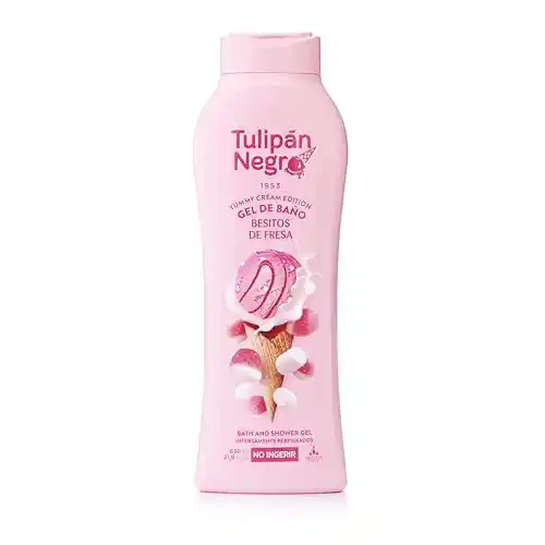 Gel de baño Tulipán Negro Besitos de Fresa (650 ml) nutritivo e hidratante
