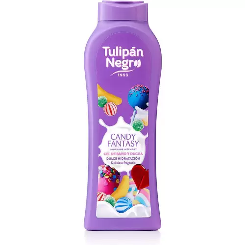 4x Geles de ducha 650ml Tulipan Negro Candy Fantasy = 4,32€ (1,08€/unidad)