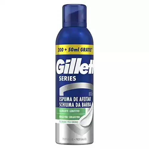 Gillette Series Espuma De Afeitar Calmante Con Aloe Vera, 250ml