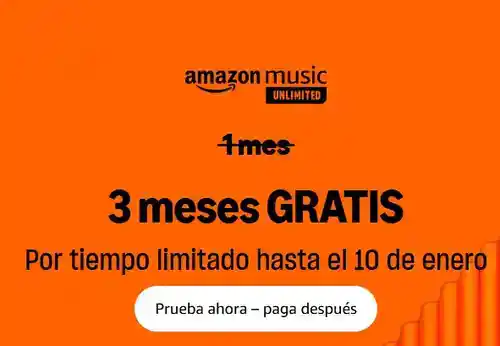 GRATIS! 3 meses de música con Amazon Music