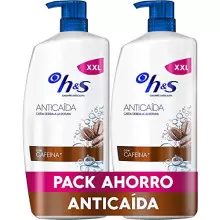 H&S Champú Anticaída - Pack 2x Champú Anticaspa de 1 litro