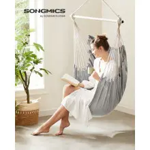 Hamaca grande para interiores y exteriores, con 2 cojines, hasta 150 kg - 2 colores a elegir