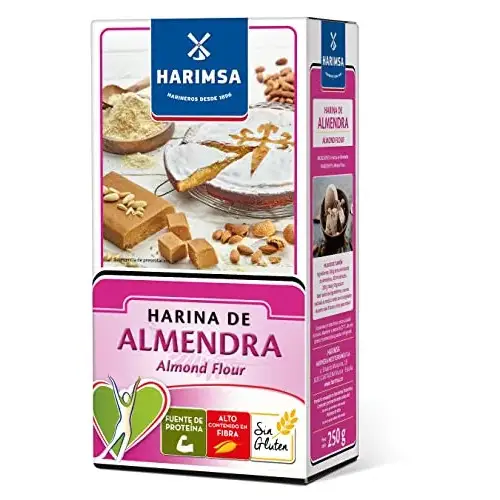 Harina de almendra Harimsa 100% sin gluten (250g) para repostería keto