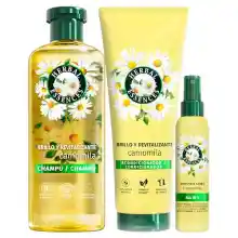 Herbal Essences Champú, Acondicionador y Spray de Camomila