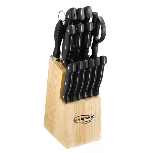 Juego de 15 cuchillos SAN IGNACIO Tenessy de cocina fabricados en acero inoxidable