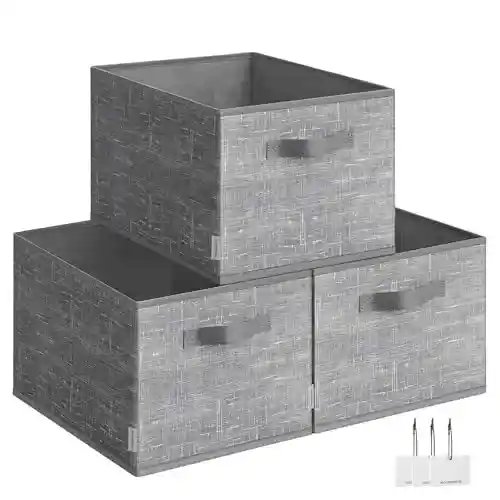 Juego de 3 cajas de almacenaje SONGMICS plegables (40 x 30 x 24 cm)