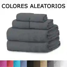 Juego de 6 Toallas Color Aleatorio 100% Algodón sólo 7,13€ + ENVIO GRATIS APP