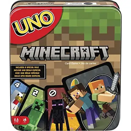 Juego de cartas UNO Minecraft con lata