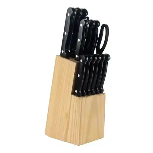 Juego de Cuchillos de Cocina y Soporte (15 Piezas)