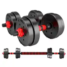 Juego De Mancuernas Ajustables Multifuncionales 3 En 1 (10kg)
