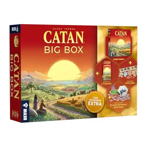 Juego de mesa Devir Catan Big Box (Edición 2025) con ampliación y miniexpansiones