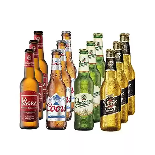 Lagers del Mundo Pack Degustación de Cerveza - 12 botellas x 330 ml - Total: 3960 ml