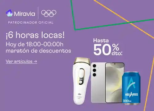¡Las 6 horas locas empiezan ya! Ofertas flash en Miravia de 18:00 a 00:00