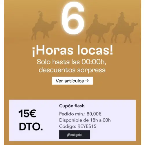 ¡Las 6 Horas locas Miravia! Ofertas flash + cupón 15€ solo hoy de 18:00 a 00:00h