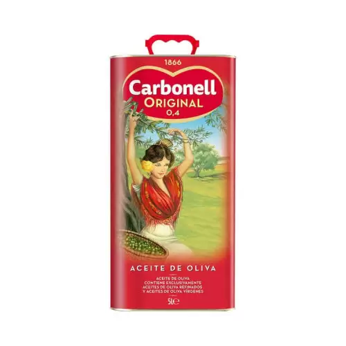 Lata de 5 litros Aceite de oliva suave 0,4º CARBONELL desde 27€