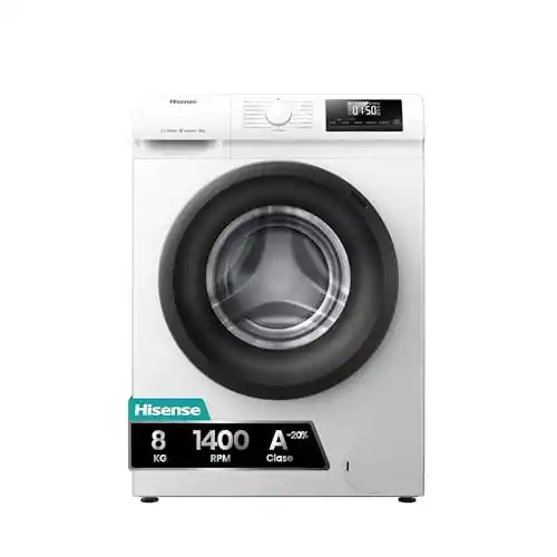 Lavadora Hisense 8Kg 1400RPM 15 programas (Clase A)