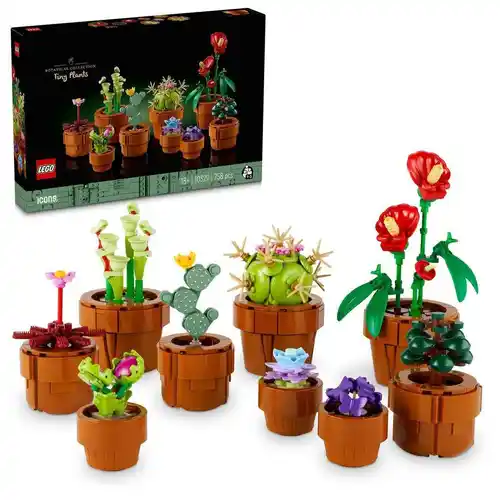 LEGO Icons Plantas Diminutas Set de construcción y regalo ornamental para adultos