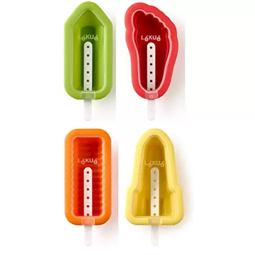 Lékué Set 4 Moldes Helados Icónicos de Silicona