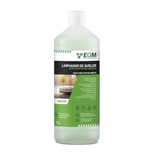 Limpiador de suelos EQM ECO-217 (1L) con aroma floral para robots de limpieza y multi-superficies