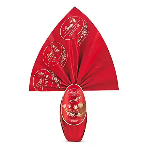 Lindt LINDOR Huevo de Pascua Flame Egg, chocolate con leche, figura de pascua, cremoso y suave, 320gr