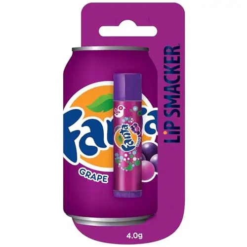 Lip Smacker Coca Cola Collection, Bálsamo Labial Sabor Uva Fanta Inspirado en Coca-Cola, Hidratante y Refrescante, Paquete Individual en Blíster