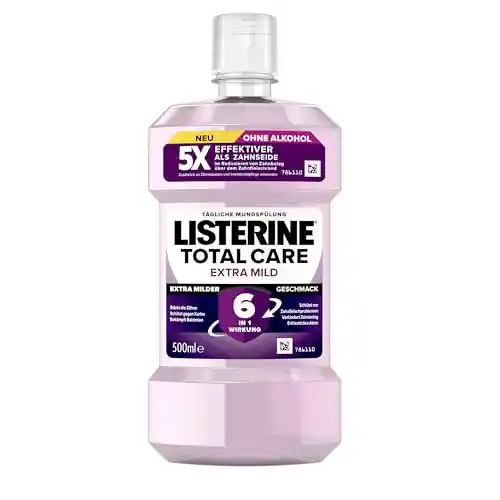 Listerine Cuidado Total Sabor Suave 500ml - 3 unidades