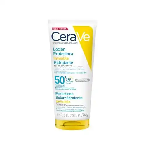 Loción protectora CeraVe Invisible Hidratante SPF 50+ (75 ml)