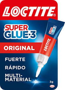 Loctite Super Glue-3 Original, pegamento universal con triple resistencia, adhesivo transparente, pegamento instantáneo y fuerza instantánea, 1x3 g