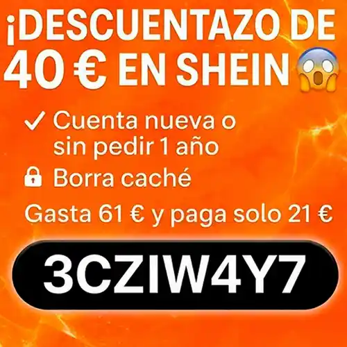 ¡LOCURON por el descuentazo de 40€ en SHEIN!! ¡durara poco!