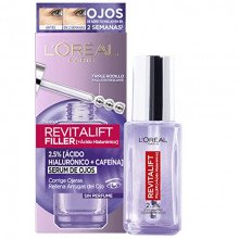 L'Oréal Paris Revitalift Filler Sérum de Ojos con Ácido Hialurónico y Cafeína, Rellena Arrugas y Corrige ojeras, 20 ml