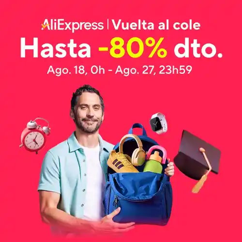 Cupones "Vuelta al Cole" de Aliexpress ¡¡Hasta -80% de descuento!! + LISTADO TOP OFERTAS